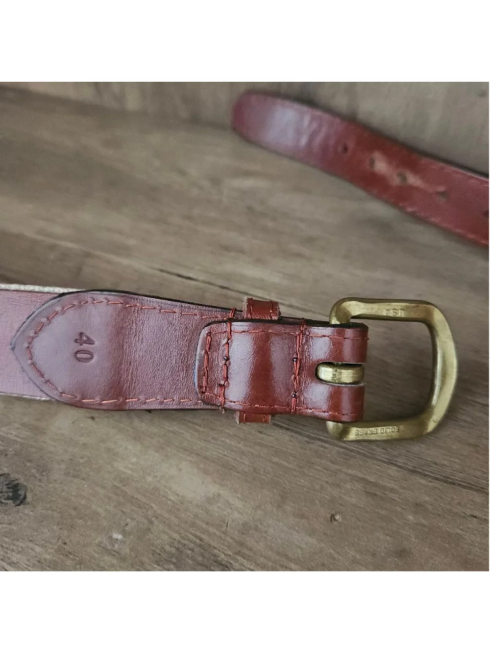 Smathers & Branson Needlepoint Leather Brass Pro-Am Invitational Golf Belt 40 US